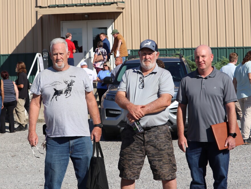 Mike Wood (right) owns property on Greens Bottom Road, and said he fears the new proposed data center will ruin the land that once belonged to his great-grandfather.