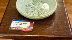 Local artist Jack Hutto’s “Tall Pasta Bowl” is one of three pottery pieces he displayed at the “Colors of Gainesville” exhibit.