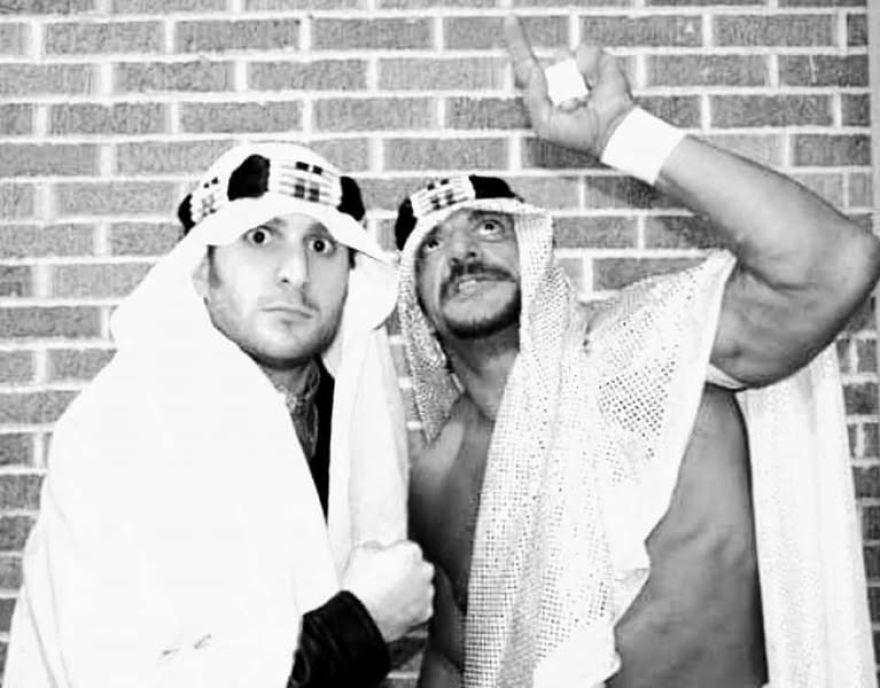 Ring manger manger Shaffee Abraham (left) along side Sabu before a match.
