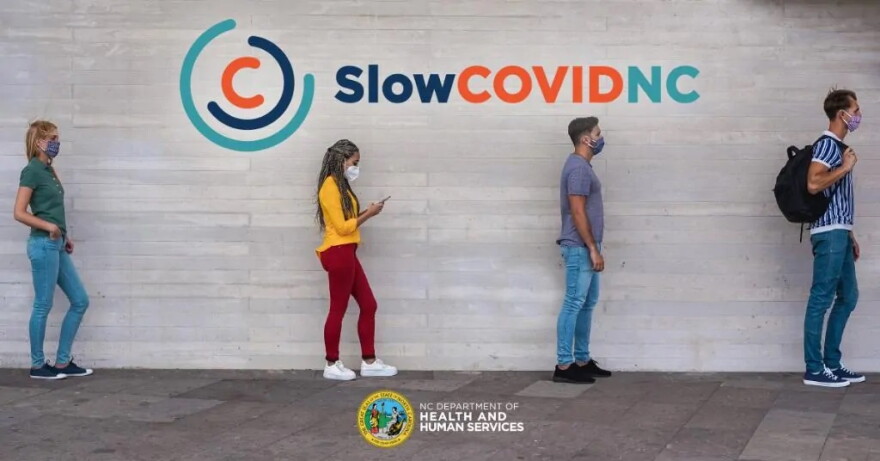 About a quarter of a million people in North Carolina have now downloaded a cell phone app that alerts them when they come into close contact with someone who has tested positive for the coronavirus.