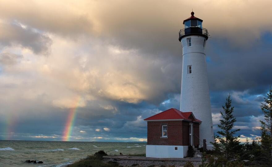 Crisp Point Lighthouse on Lake Superior