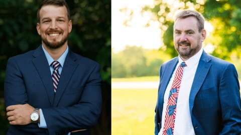 Democrat candidate Andrew Fitzgerald and Republican candidate Nathan Ramker.