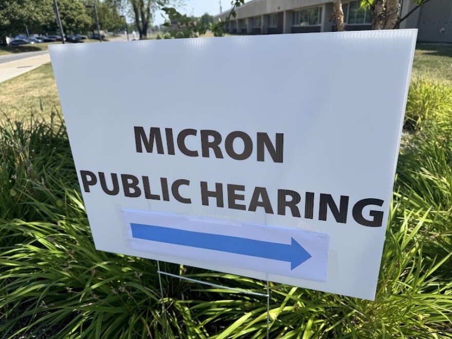 Micron held a series of public hearings at Liverpool High School