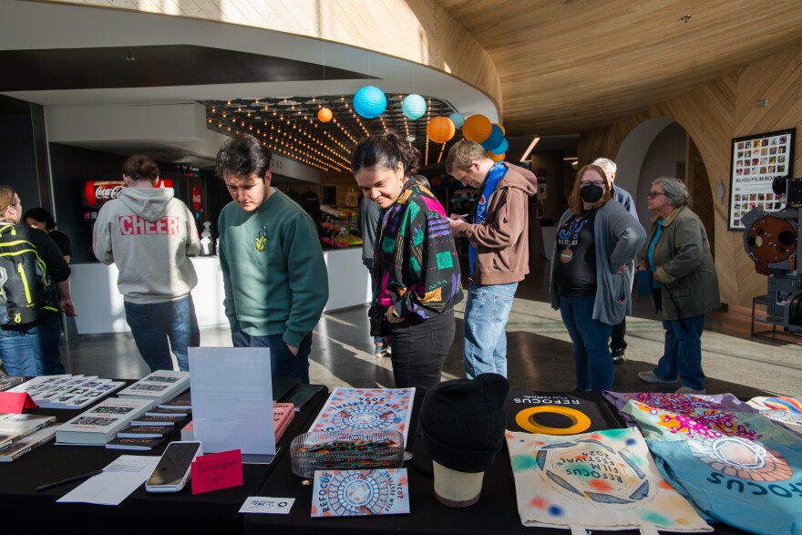 Patrons await a screening at the ReFocus Film Festival on Oct. 18, 2024 at FilmScene.