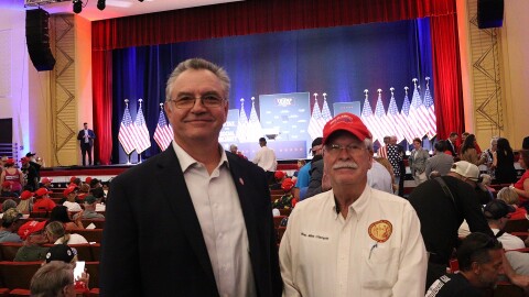 State Rep. Mike Clampitt, right, passed away from a rare form of cancer. He announced his diagnosis last spring, but was determined to stay in office and run for his job again.