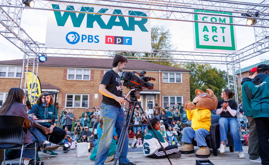 WKAR and the College of Communication Arts and Sciences collaborated on their float for the Michigan State University Homecoming Parade in East Lansing, Mich., on Oct. 9, 2026.