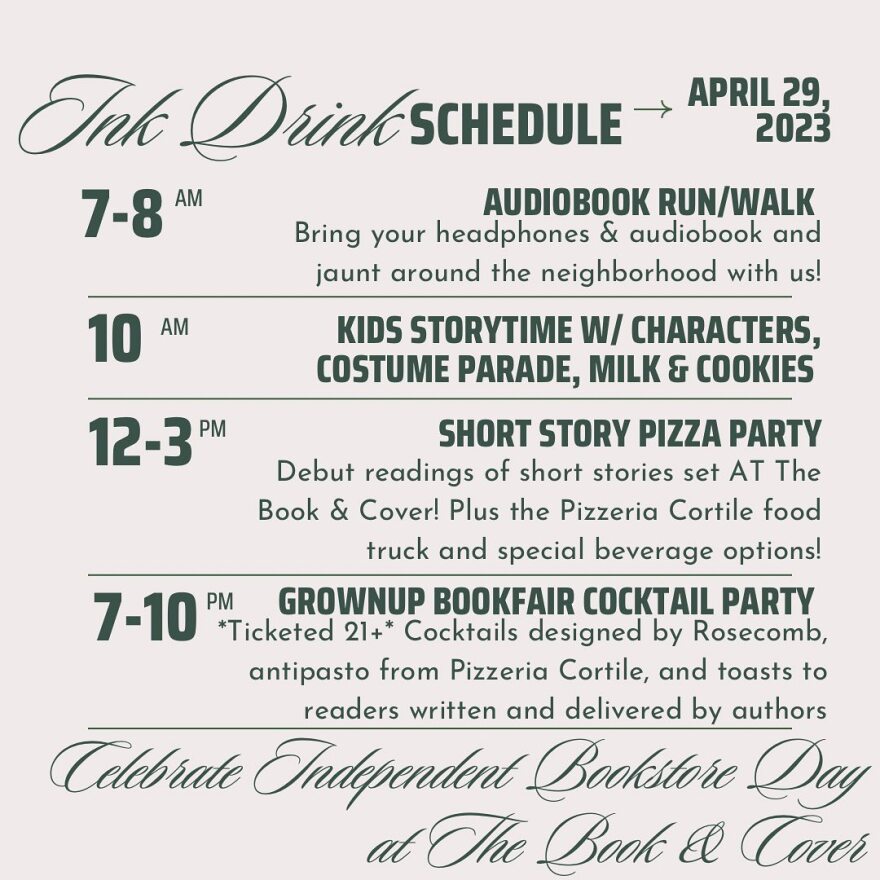 Ink Drink 2023 schedule.