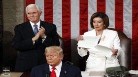 House Speaker Nancy Pelosi of Calif., tears her copy of President Donald Trump's State of the Union address after he delivered it to a joint session of Congress on Capitol Hill in Washington, Tuesday, Feb. 4, 2020.