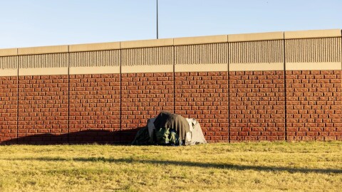 A tent set up in Oklahoma City in late October.