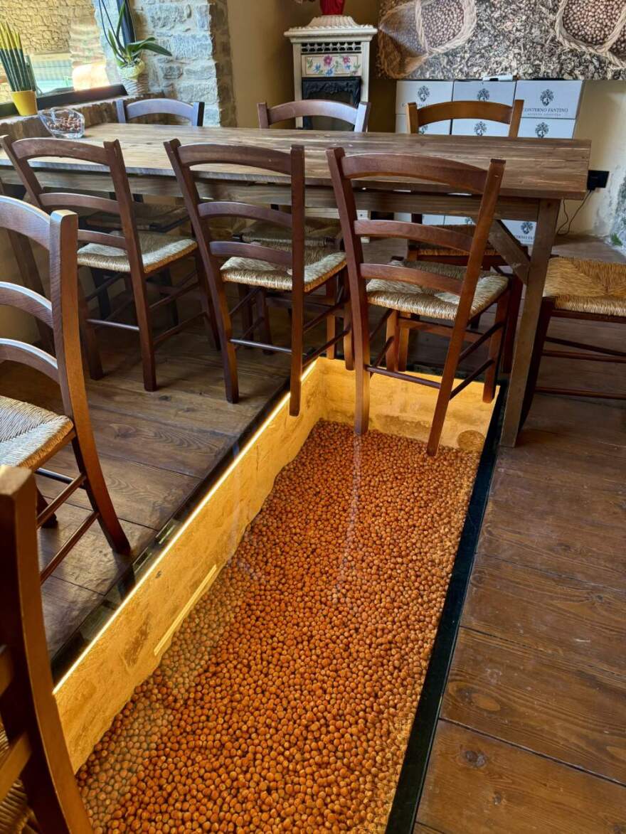 Chef Kathy Gunst visited a hazelnut farm in (Kathy Gunst/Here & Now)