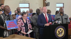 Congressman Tim Kennedy speaks at Mt. Olive Baptist Church in Lackawanna, NY.