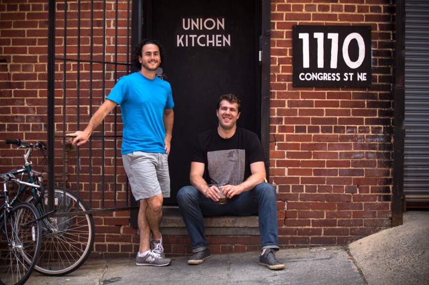 Jonas Singer (left) and Cullen Gilchrist co-founded Union Kitchen, a food incubator in Washington, D.C.