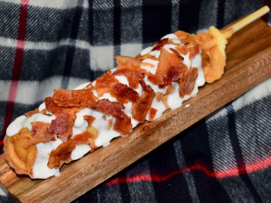 Chicken Bacon Ranch Waffle Stick