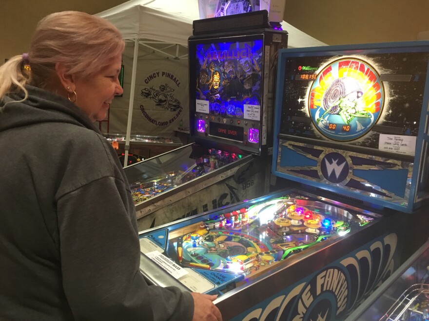 Phoebe Smith plays at least one pinball game a day. With 57 of them at her house she doesn't have trouble finding one.
