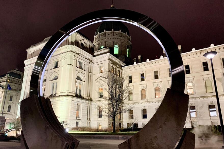 The Indiana Statehouse.