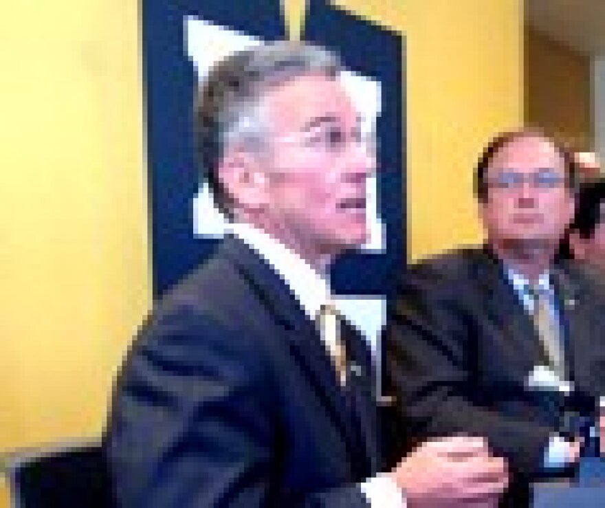 MU Athletic Director Mike Alden (L) wants rivalry with KU to continue.No definitive word on change from Big 12 to SE Conference.