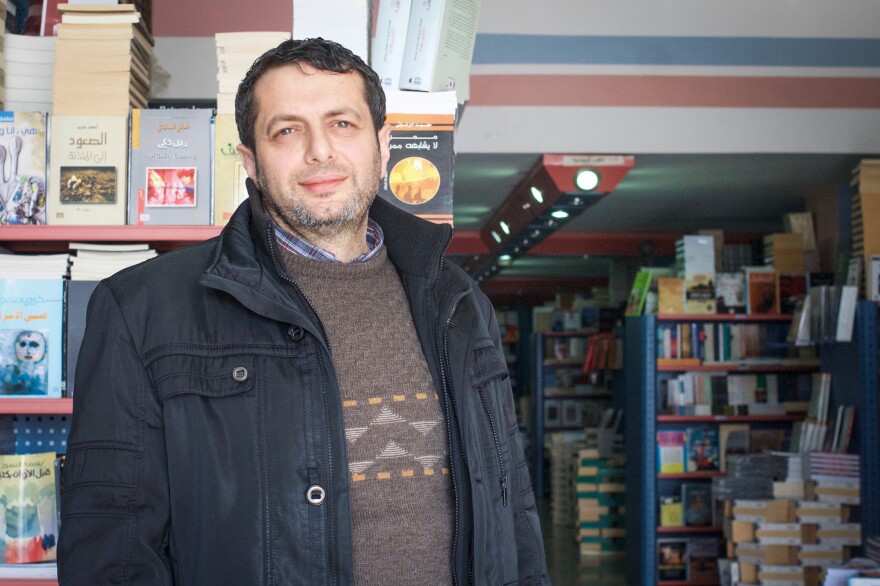 Book distributor Fuad Akleek says he was detained by Palestinian police looking for copies of the novel banned by Palestinian Authority officials in February.