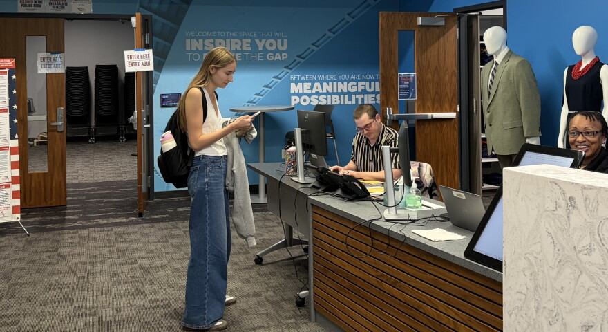 The Reitz Union early voting location at the Career Connections Center on the ground floor, pictured on Oct. 22, 2026. (Anna O’Neill/WUFT News)