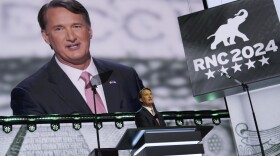 Gov. Glenn Youngkin, R-VA., speaks during the Republican National Convention Monday, July 15, 2024, in Milwaukee. (AP Photo/Julia Nikhinson)