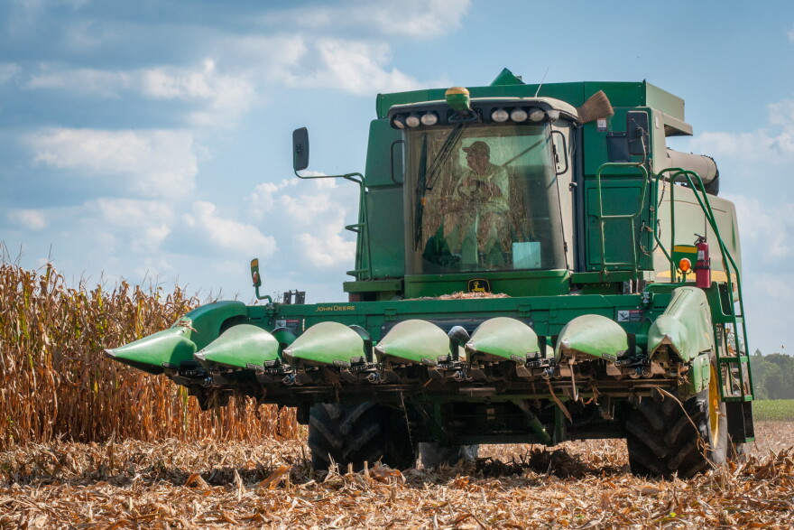 A farmer runs a six-row corn harvester in one of his fields. The U.S. exported45.6 metric tons","target":"NEW","attachSourceUrl":false,"url":"https://fas.usda.gov/data/commodities/corn","_id":"00000193-d5b4-d3e9-addf-f5bd0ee20001","_type":"ff658216-e70f-39d0-b660-bdfe57a5599a"},"_id":"00000193-d5b4-d3e9-addf-f5bd0ee20000","_type":"809caec9-30e2-3666-8b71-b32ddbffc288"}"> 45.6 metric tons of corn in 2023. Mexico, Japan and China were the top markets.
