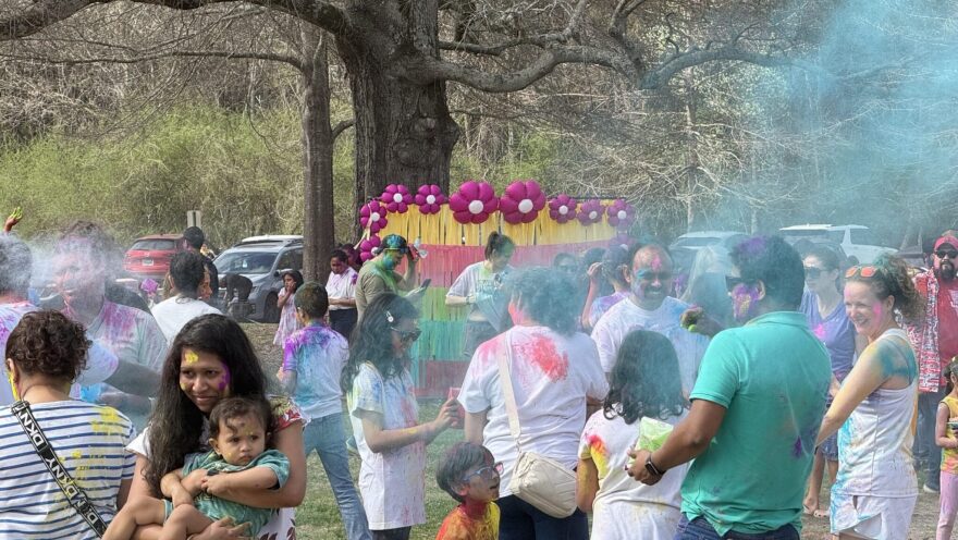 Colorful powder flew throughout the afternoon at Veterans Park in Hoover.
