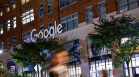 External view of the Google building in Chelsea on Thursday, Oct. 09, 2025, in New York. (AP Photo/Kena Betancur)