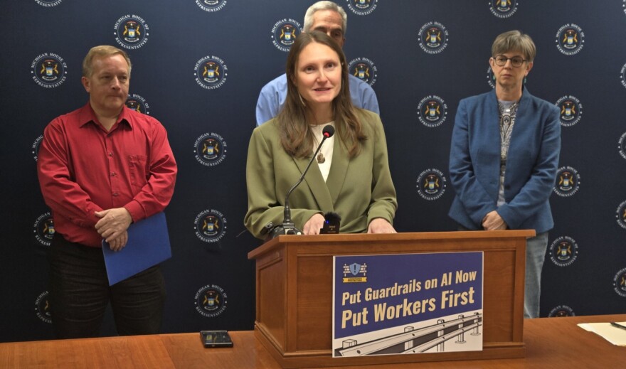 State Representative Penelope Tsernoglou (D-East Lansing) speaks on February 23, 2026