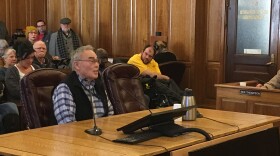 Former Rep. Charles Degnan, D-Unalakleet, testifies March 2, 2018, in favor of an income tax. The House Finance Committee heard public testimony over three days on the $5.3 billion portion of the state budget that it directly controls. (Photo by Andrew Kitchenman/KTOO)