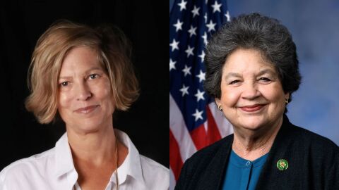 Two headshots of women