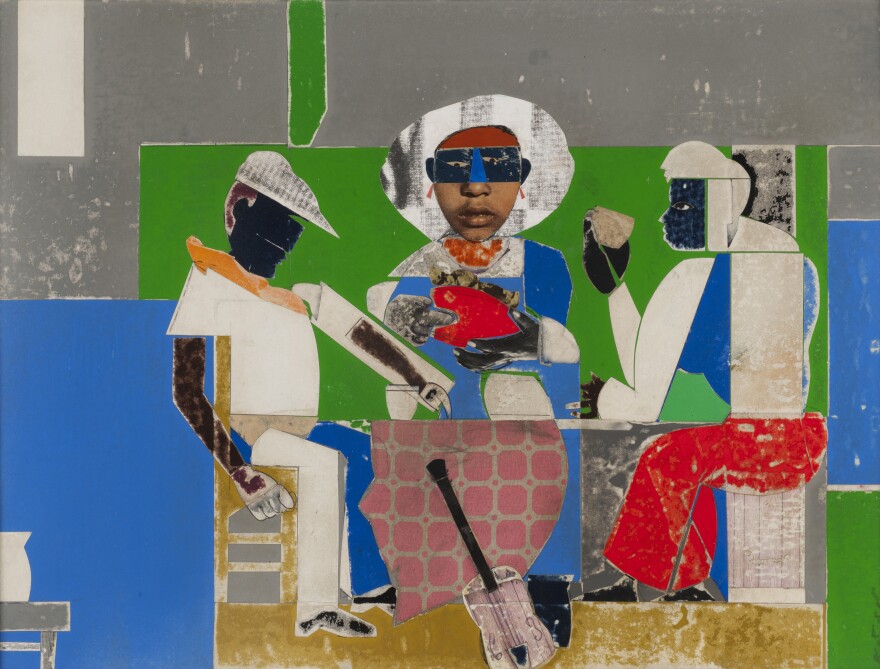 Before the Dark by Romare Bearden, part of the MWPAI collection that's exhibited in Call and Response