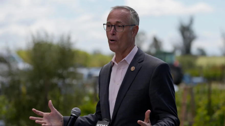 Congressman Jared Huffman speaks at Balletto Vineyards in Santa Rosa, Calif., Friday, April 26, 2024.