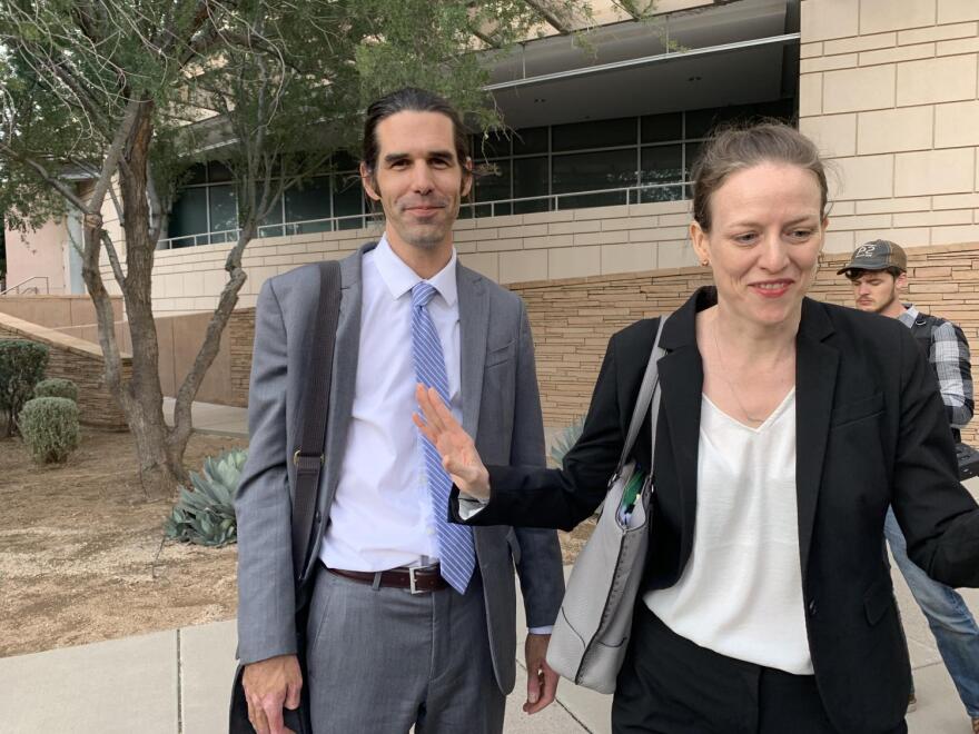 Scott Warren outside U.S. District Court following acquittal in the government's second trial.