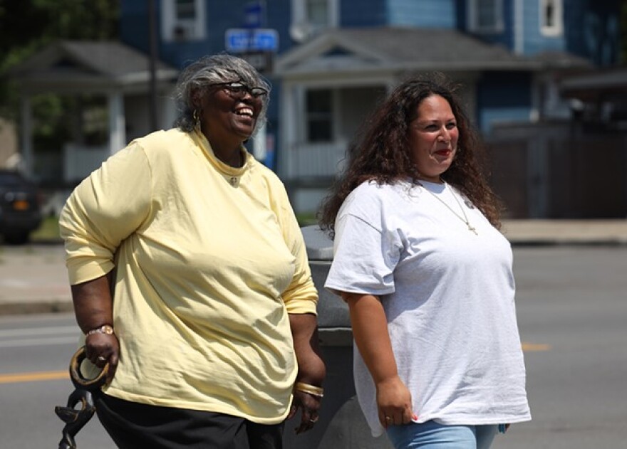 Debbie Smith (left) and Lydia Rivera lead the the Edgerton Area Neighborhood Association.