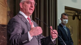 Gov. John Bel Edwards addresses the media July 21, 2020.