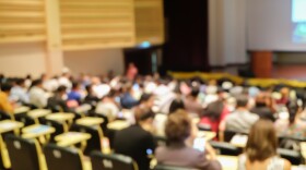 students in university lecture hall