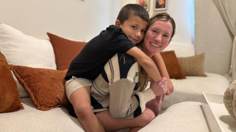 Brittany Gurney fell into medical debt she could not repay when her son Jaxon had an unexpected medical emergency as a baby. Six years later, the debt was forgiven through a partnership with the state of Arizona and the nonprofit Undue Medical Debt. (Peter O'Dowd/Here & Now)  
