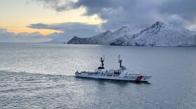 The Coast Guard Cutter Douglas Munro (WHEC 724) is pictured during their last Bering Sea patrol, in which the crew conducted boarding evolutions of the fishing fleet and were available to respond to search and rescue cases in March 2021. The Douglas Munro is the last operational 378-foot Secretary class cutter and will officially be decommissioned on April 24, 2021. U.S. Coast Guard courtesy photo.