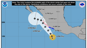 Hurricane Trudy storm track prediction as of October 15, 2026.
