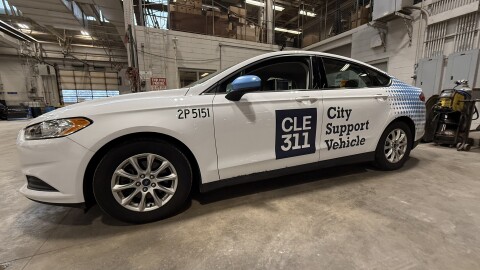Cleveland's new 311 support vehicle is mounted with a camera and equipped with AI software to take stock of the city's housing conditions.