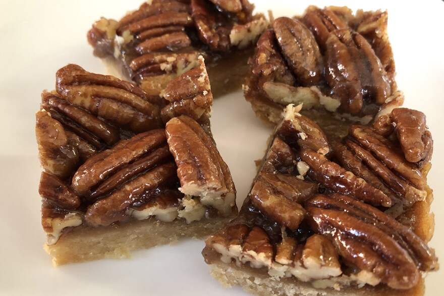You can use pecan halves or pieces, depending on your preference or what you have on hand.