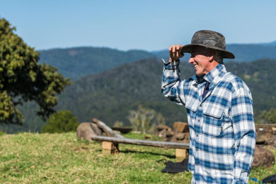 A smiling farmer.