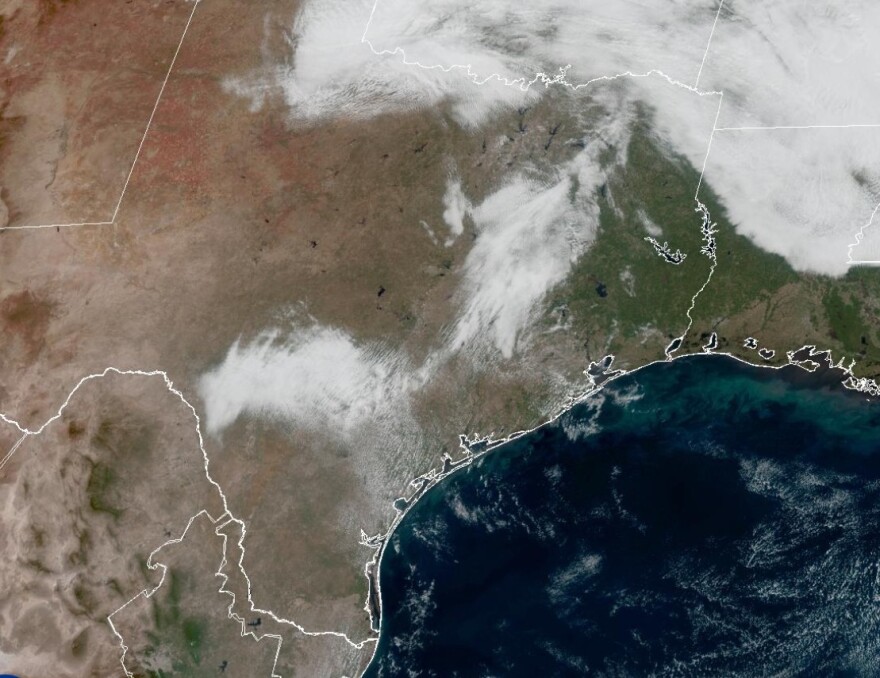 NOAA satellite image showed cloud cover over San Antonio on Oct. 27, 2025