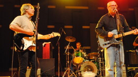Bandleaders Chris Stamey (left) and Peter Holsapple led the dB's at World Cafe Live in Philadelphia, Penn.