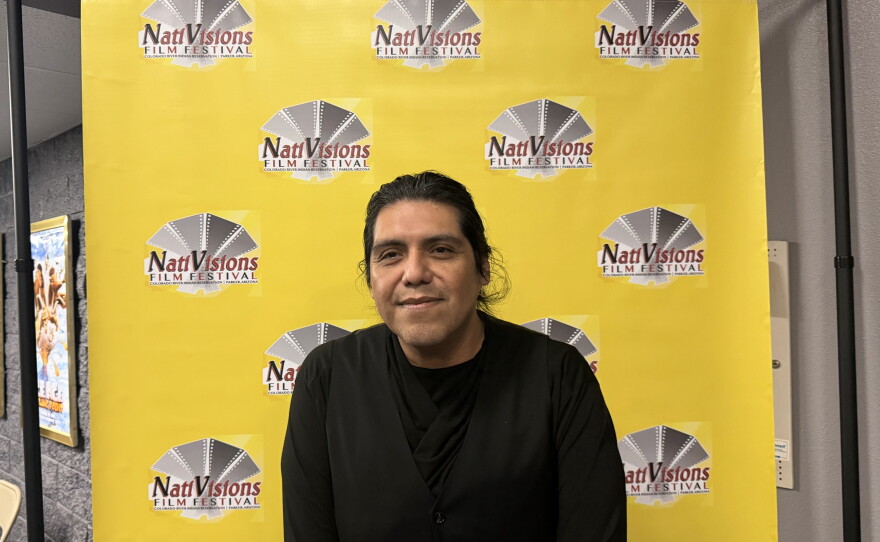 Tommy Drennan, councilmember for the Colorado River Indian Tribes at the 2026 NatiVisions Film Festival at Blue Water Cinemas in Parker.