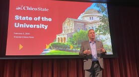 Chico State President Steve Perez gives his State of the University Address on Tuesday, Feb. 3, 2026 in Chico, Calif.