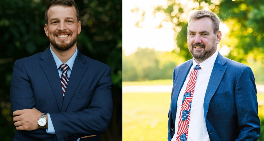 Democrat candidate Andrew Fitzgerald and Republican candidate Nathan Ramker.