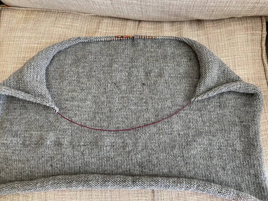 Knitting a cardigan