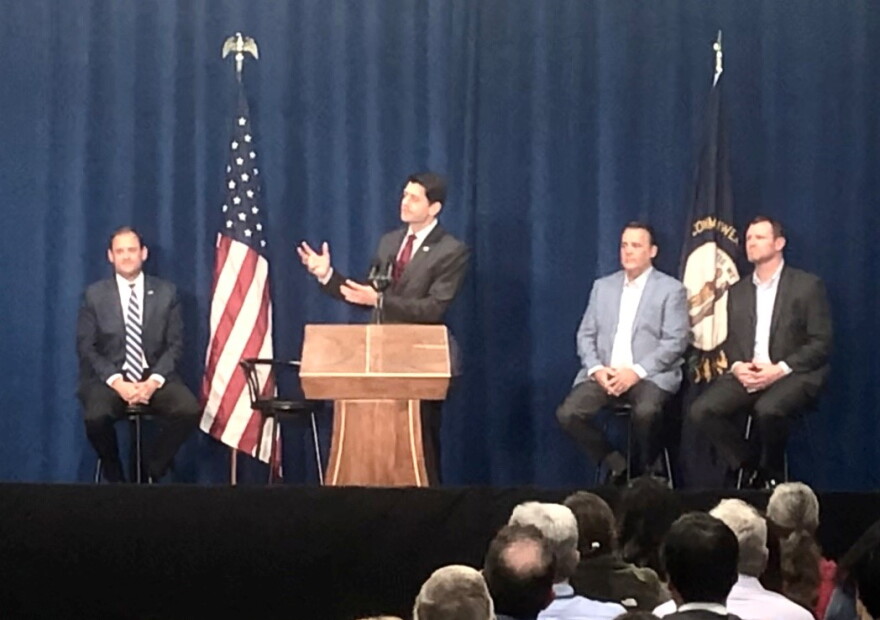 U.S. House Speaker Paul Ryan addressed an audience at Toyota Tsusho in Georgetown, KY on October 30, 2018. 