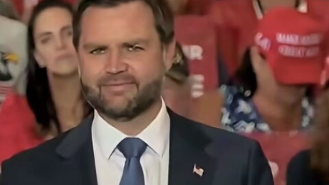 This still image of Vice President JD Vance is taken from a video feed on the Zach Lahn For Governor campaign page during the Vance event in Council Bluffs, Iowa, on September 18, 2026.