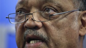 FILE - Jesse Jackson speaks during a press conference regarding Little League International's decision to strip Chicago's Jackie Roberson West baseball team of it's national championship, in Chicago, Feb. 12, 2015. (AP Photo/M. Spencer Green, File)